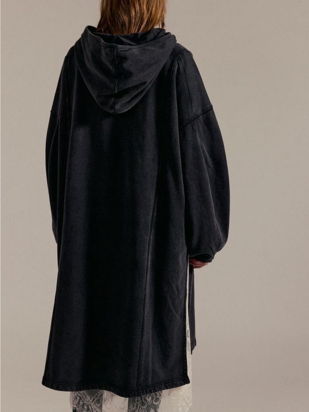 NWT Free People We The Free Black Maxi Hoodie Dress - Picture 2 of 3